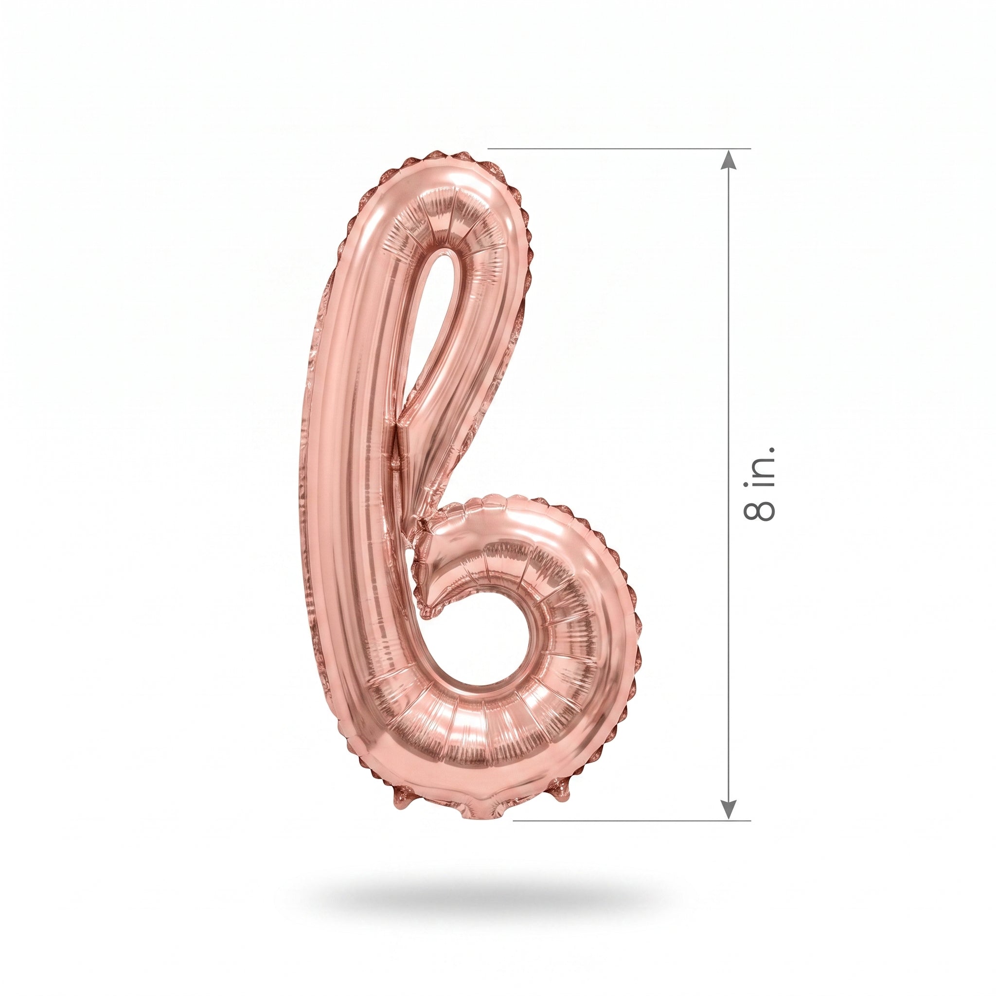 Rose Gold Script Letter 'B' Foil Balloon - 8-Inch Air-Filled
