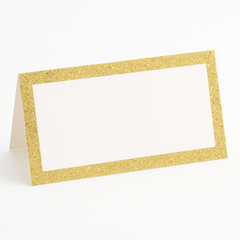 Glitter Gold Place Cards - Elegant Table Setting for Weddings, 50-Pack