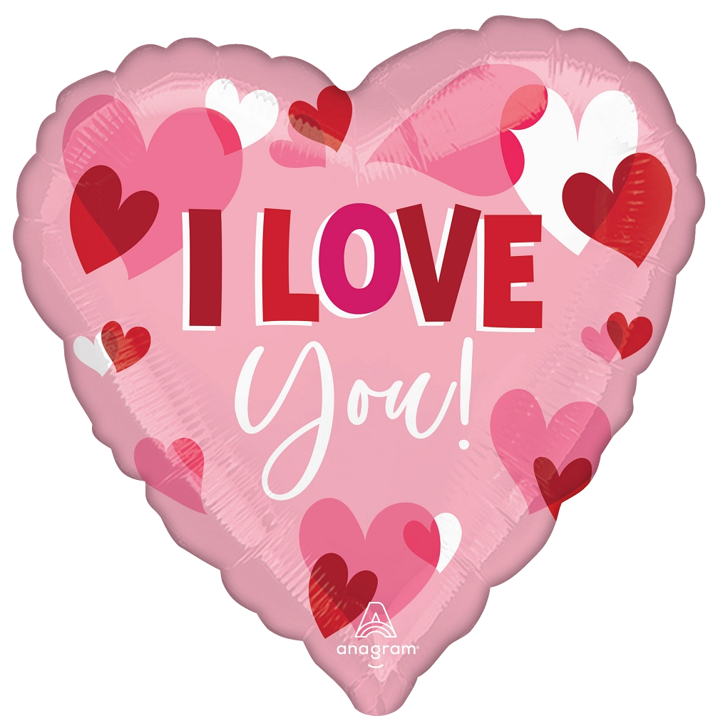 Playful Hearts Jumbo Foil Balloon - Valentine's Day