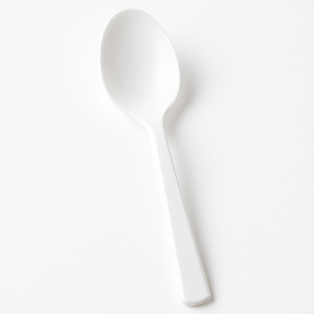 Frosty White Economy Plastic Spoons