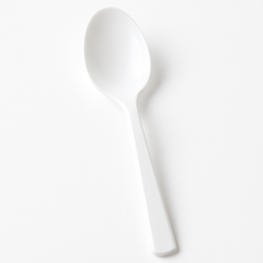 Frosty White Economy Plastic Spoons