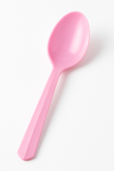 Pink Plastic Economy Spoons