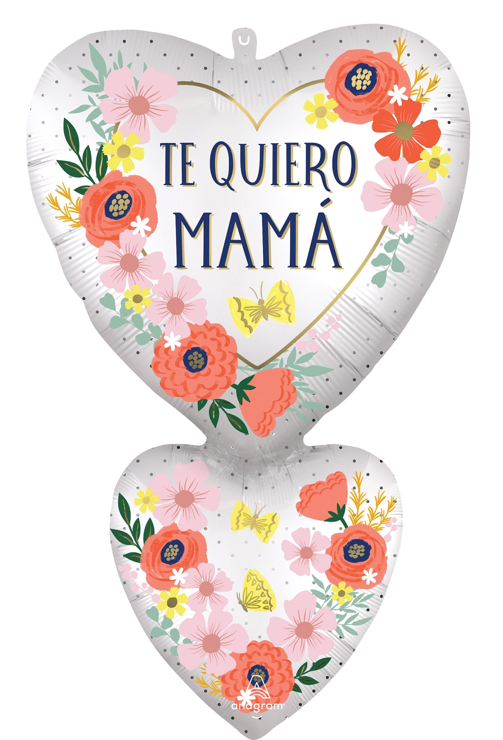 "Te Quiero Mam√°" Metallic Foil Super Shape Mother's Day Balloon