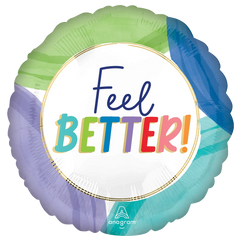 Cheerful Feel Better 18-Inch Metallic Mylar Balloon