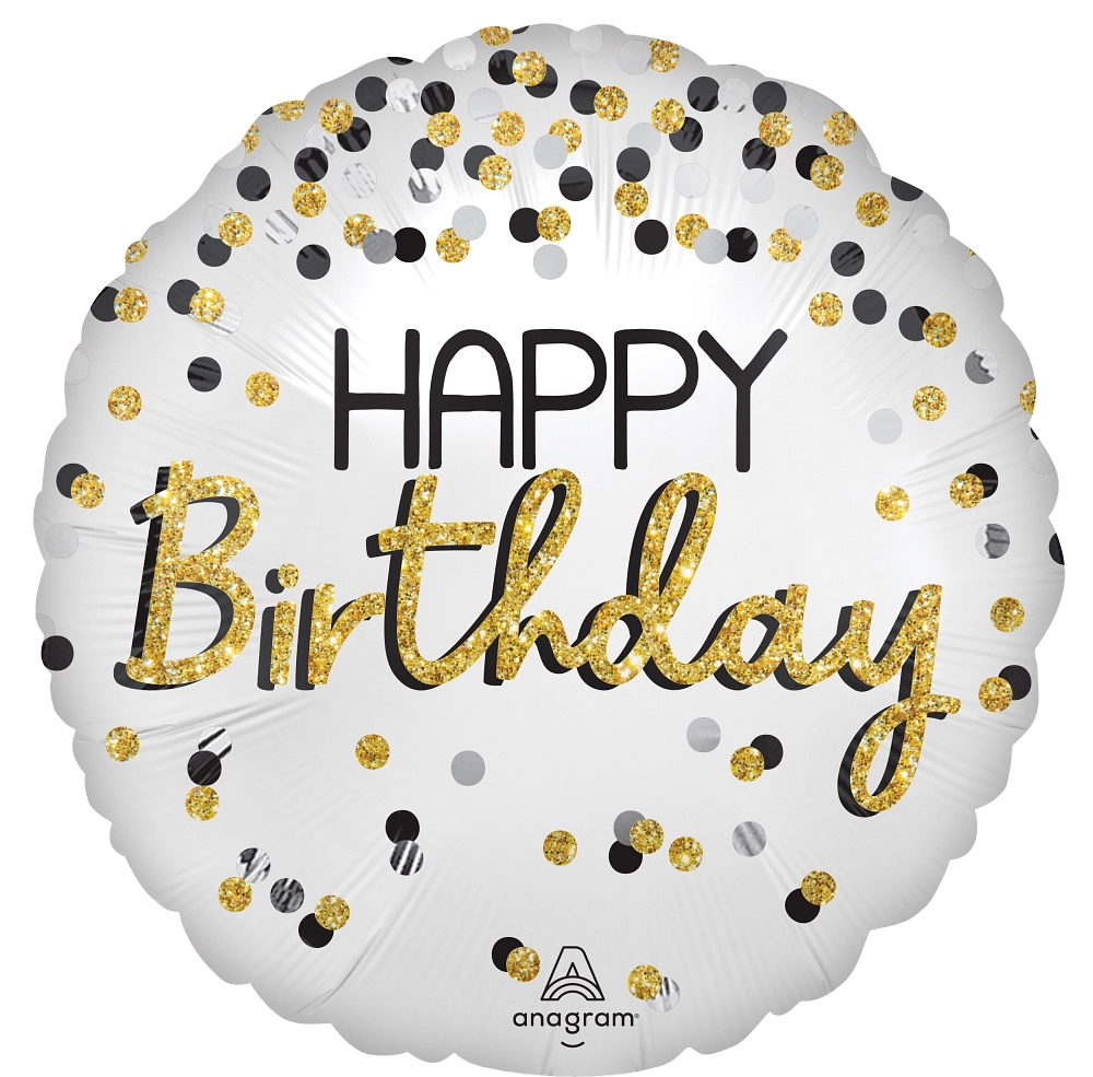18" Mylar Foil Birthday Balloon - Standard Pack