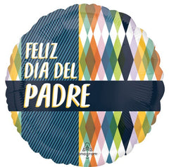 Retro "Feliz Padre" Metallic Foil Balloon