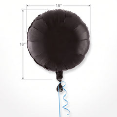 Elegant Black 18-Inch Foil Balloon