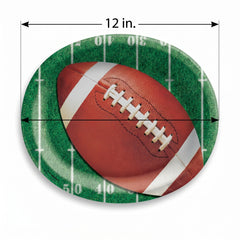 Game Day Oval Paper Plates - 12" (Case of 10)