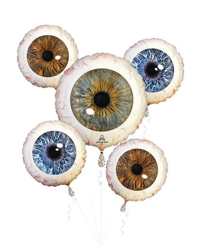 Creepy Eyeballs Halloween 27" Foil Balloon Bouquet