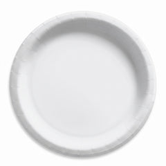 White 8.5" Round Paper Plates - Everyday Essentials