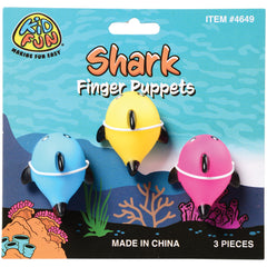 Shark Baby Finger Puppets/3 Per Pkg / 4 Per Pk