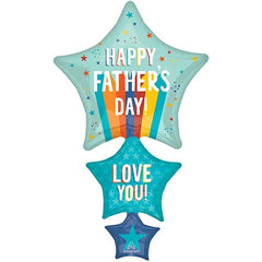 Father's Day Striped SuperShape Foil Balloon | 25" x 42"