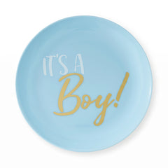 "It's a Boy!" Blue Premium Plastic Lunch Plates, 7.5-Inch, 20-Pack