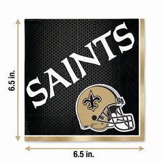 New Orleans Saints NFL Lunch Napkins - 6.5 In. x 6.5 In., 36-Count