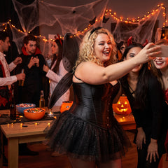 Plus Size Black Corset - Halloween Costume Accessory
