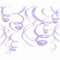 Purple Swirl Party Decorations - 22-Inch, 3-Pack