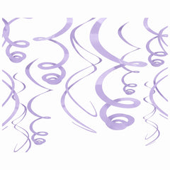 Purple Swirl Party Decorations - 22-Inch, 3-Pack