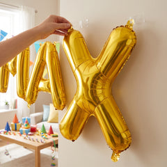 Gold Foil Letter "X" Balloon - Air Filled