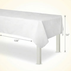 Elegant White Flannel Back Table Cover