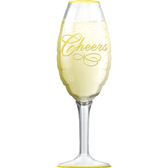 "Cheers" Champagne Glass Foil Balloon