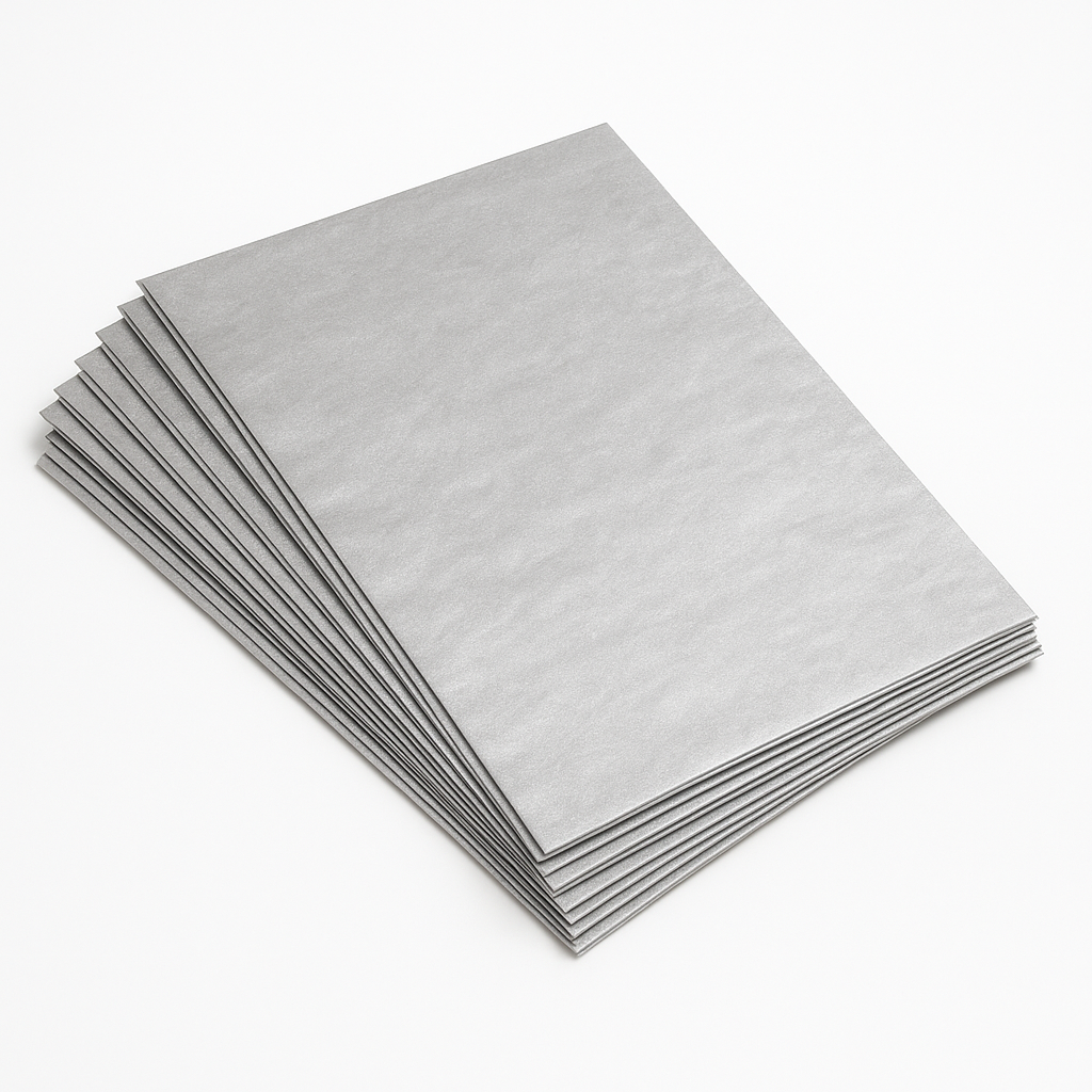 Metallic Silver Gift Wrapping Tissue Paper Pack