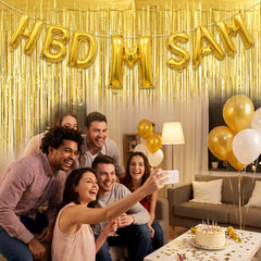 Gold Metallic Letter "M" Foil Balloon