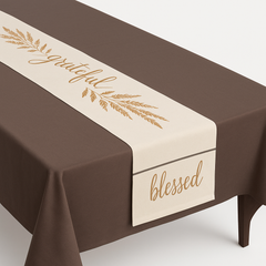 "Thankful, Blessed, Grateful" Autumn Table Runner