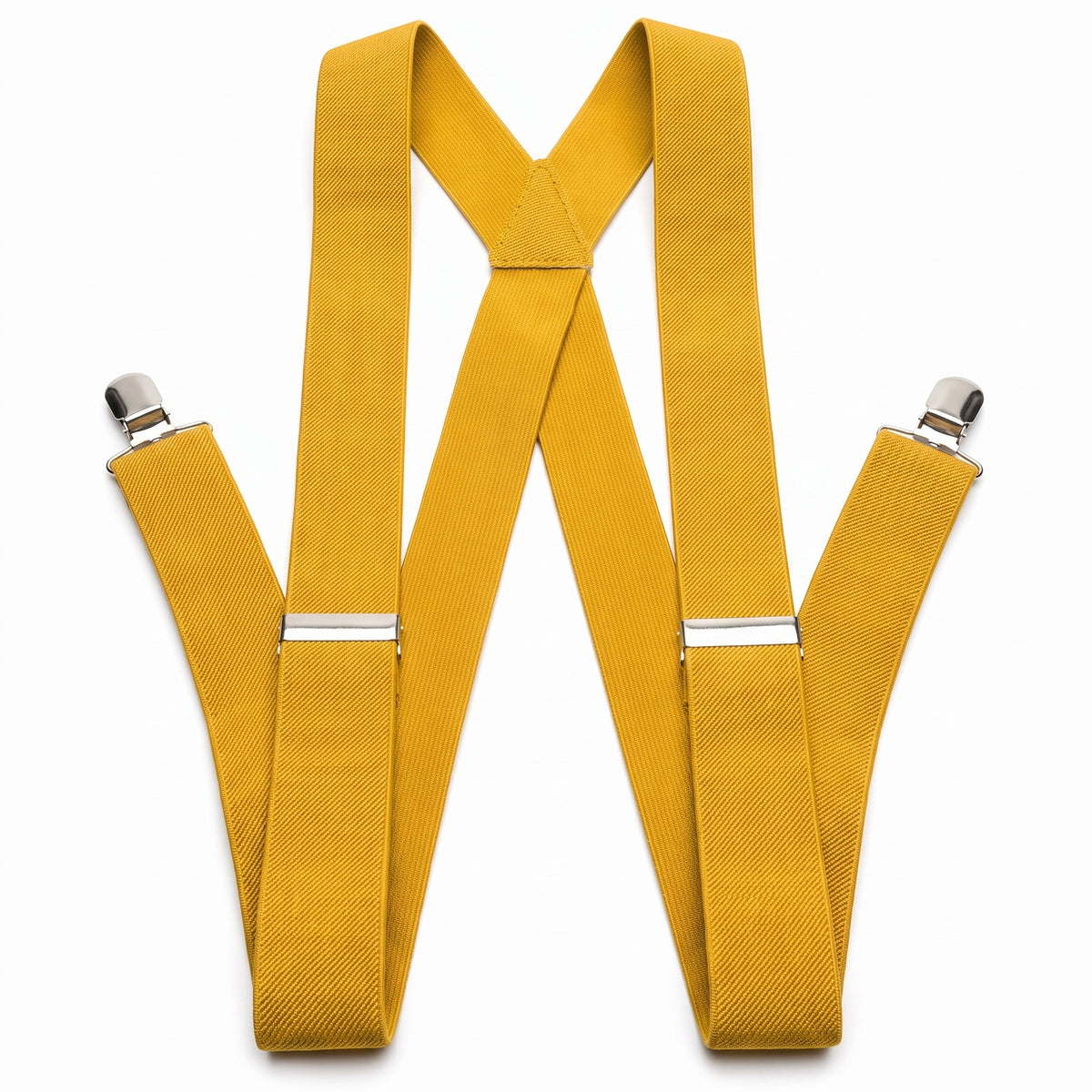 Gold Adjustable Y-Back Suspenders - Perfect for Team Spirit and Everyday Style