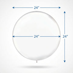 Clear 24" Latex Balloons, 4-Pack