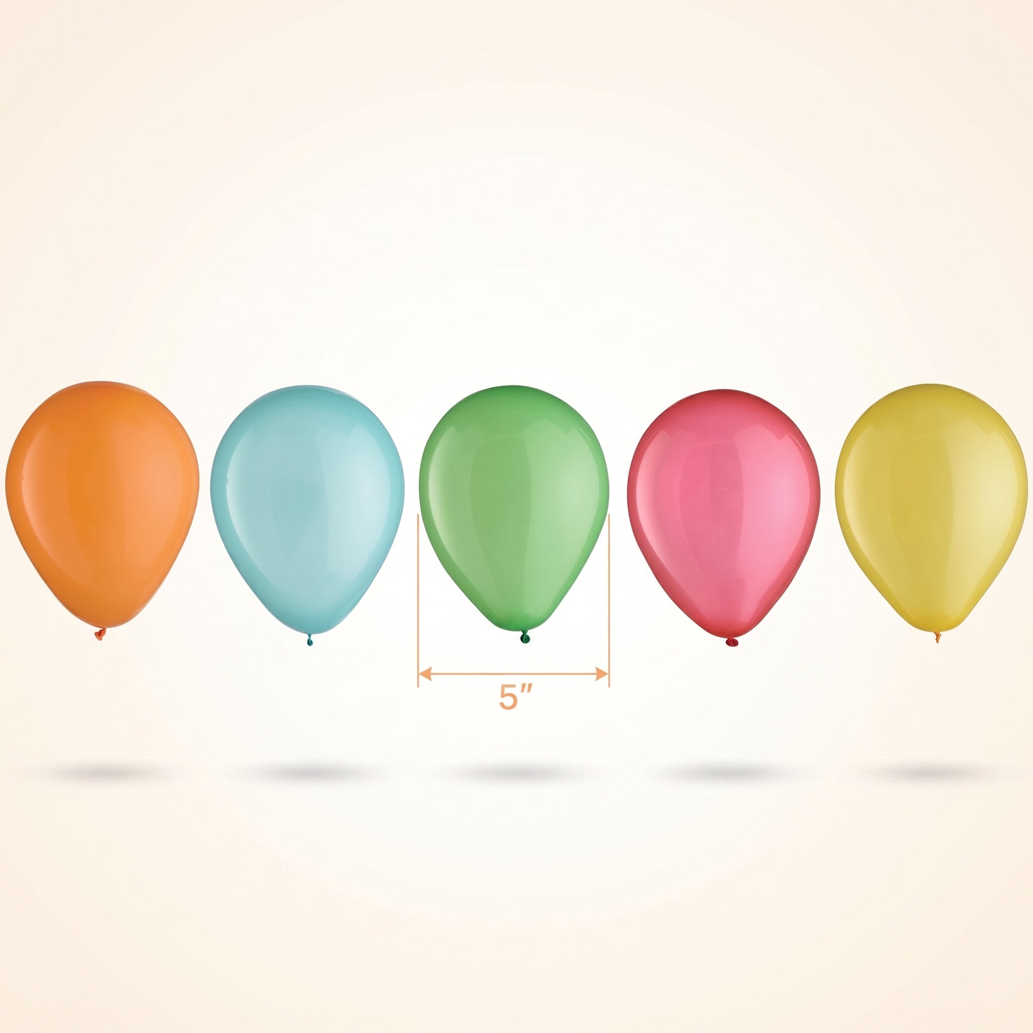5" Sherbet Assorted Latex Balloons - 25 Pack