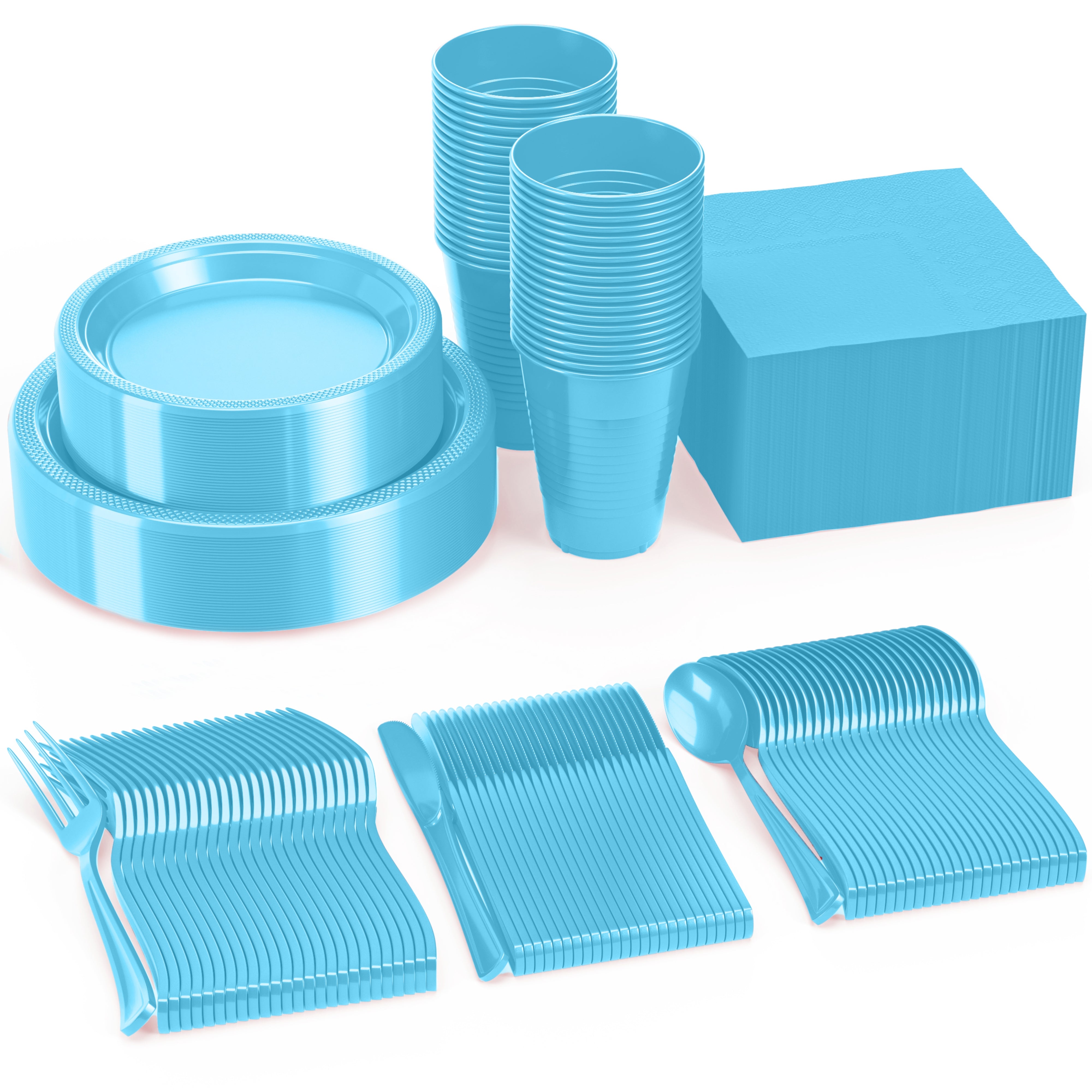 182 Piece Combo Set - Service For 26 - Light Blue