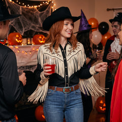 Women's Western Fringe Shirt - S/M Halloween Costume