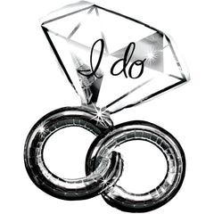 Giant Foil Wedding Ring Balloon with "I Do" Design