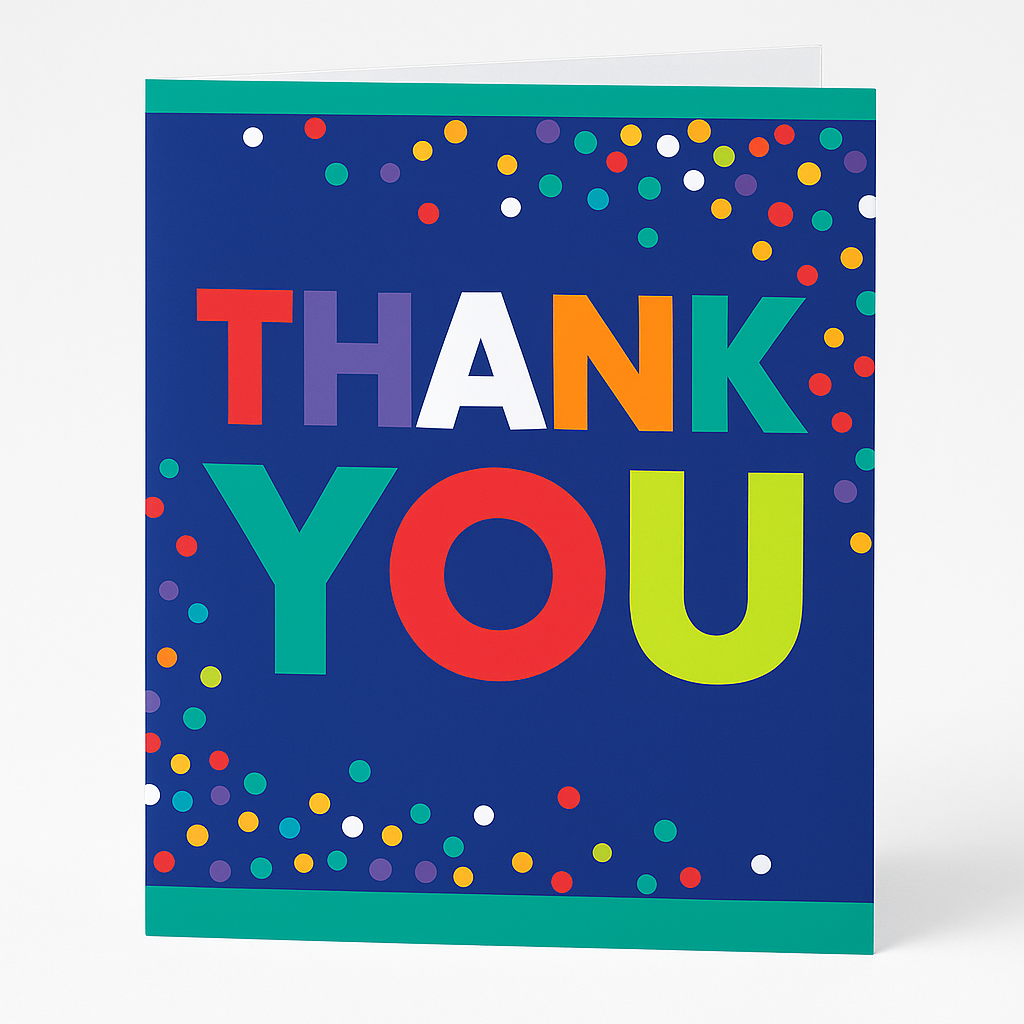 Bold Confetti Thank You Cards