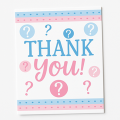 Pink or Blue? Baby Shower Thank You Cards
