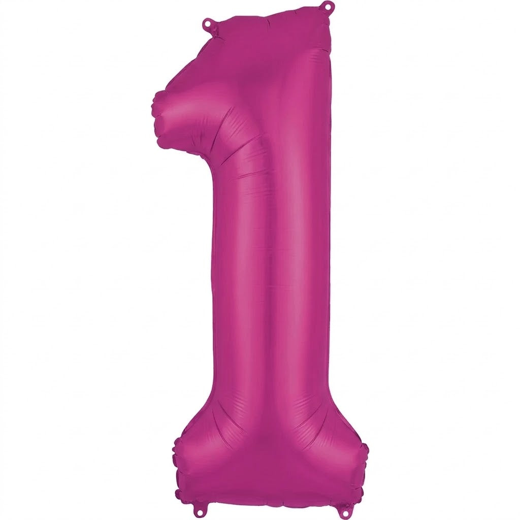 Pink Number "1" SuperShape Foil Balloon | 34"