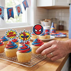 Spider-Man Cupcake and Cake Picks, 24-Pack