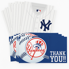 New York Yankees MLB Invitation & Thank You Card Set