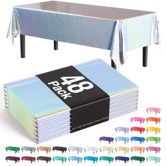 Iridescent Plastic Table Cover | Case of 48