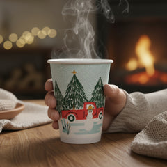 12 Oz. Dixie Winter Design Insulated Hot Cups | 960 Count