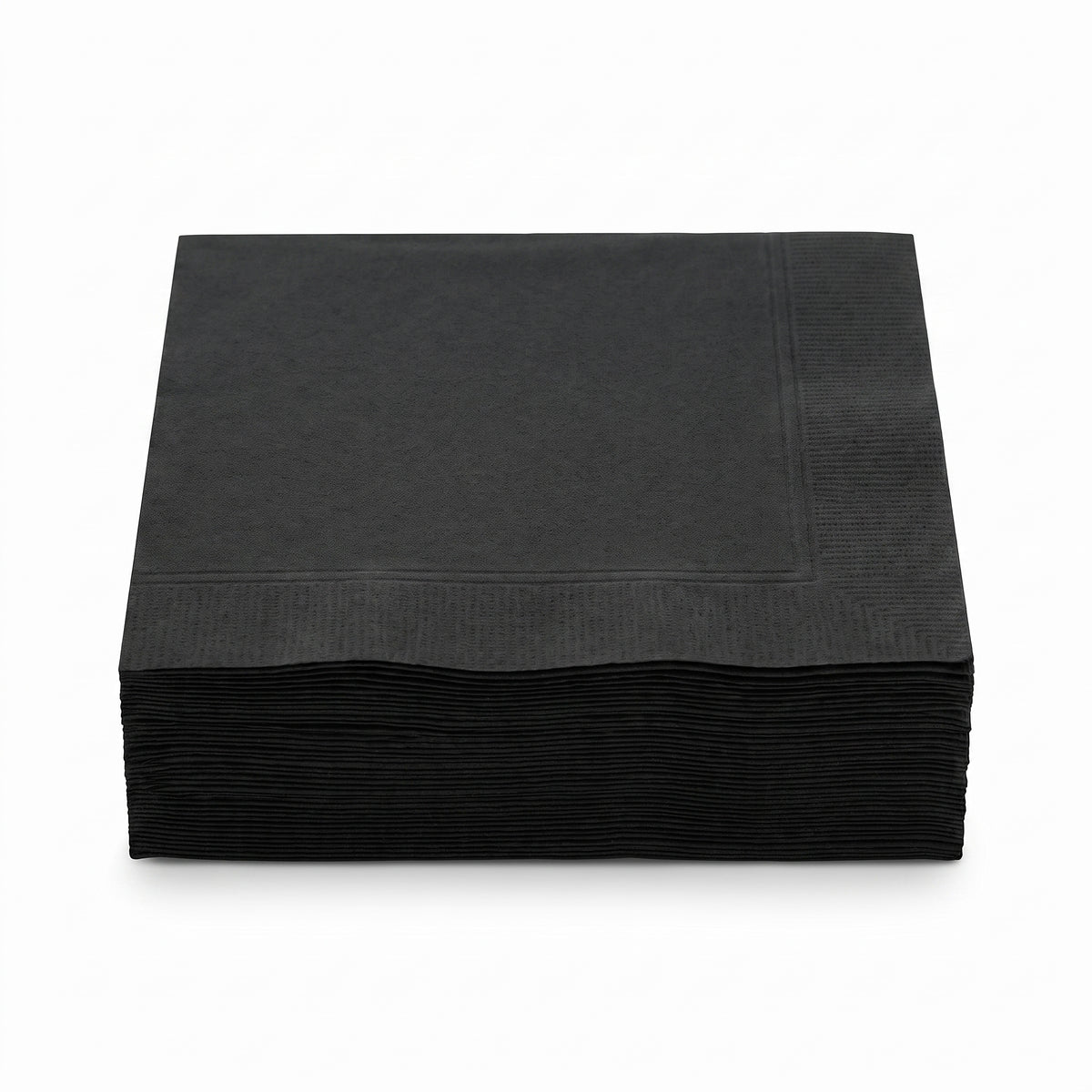 Elegant Black Beverage Napkins - 40 Pack - 5 In. X 5 In.