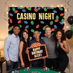 Roll the Dice Casino Photo Booth Backdrop Kit