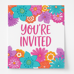 Pretty Petals Birthday Invitations
