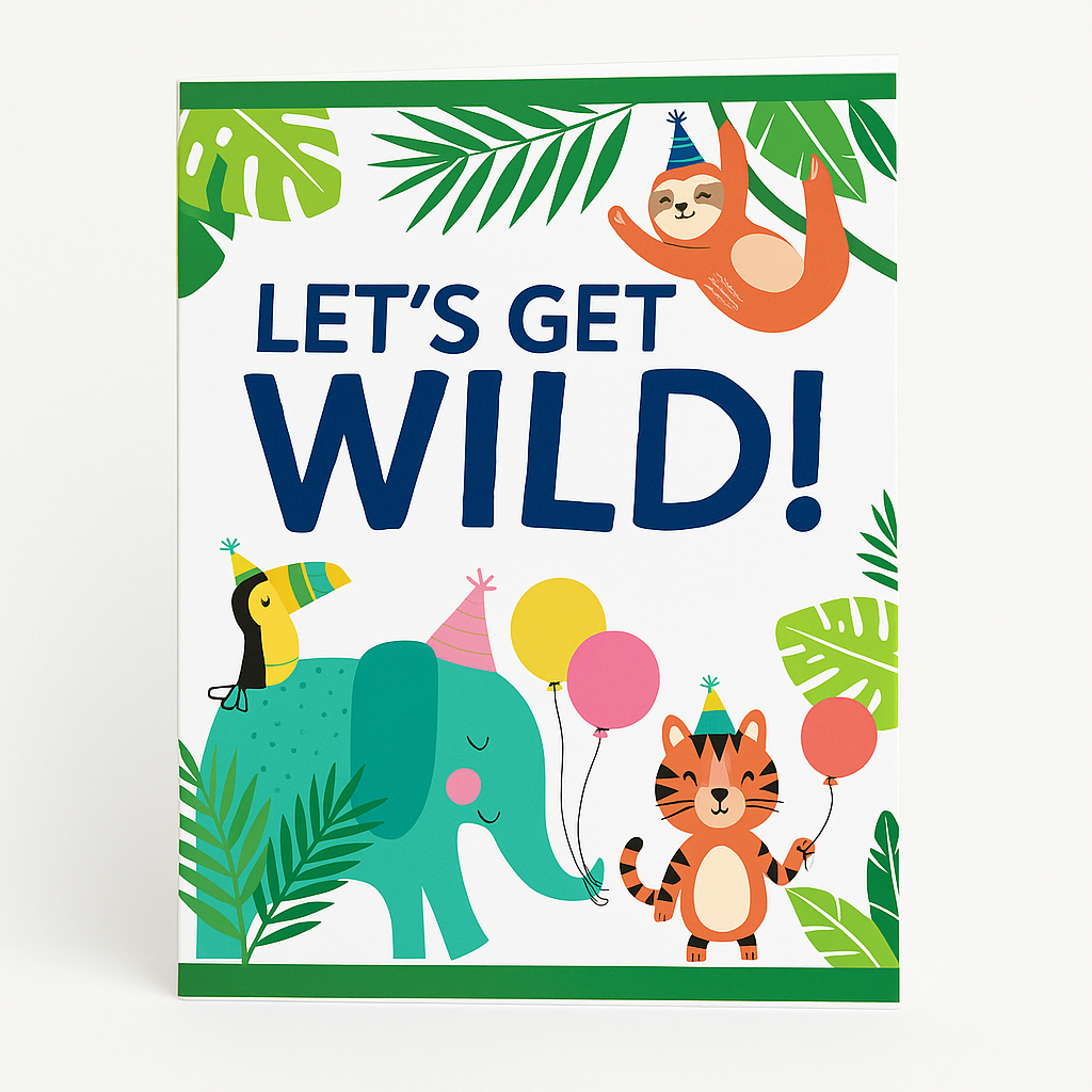 Jungle Party Invitation - Let's Get Wild!