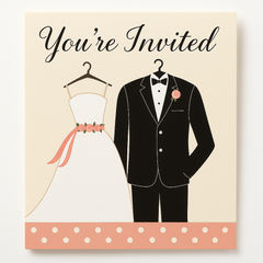 Elegant Wedding Attire Invitation Card
