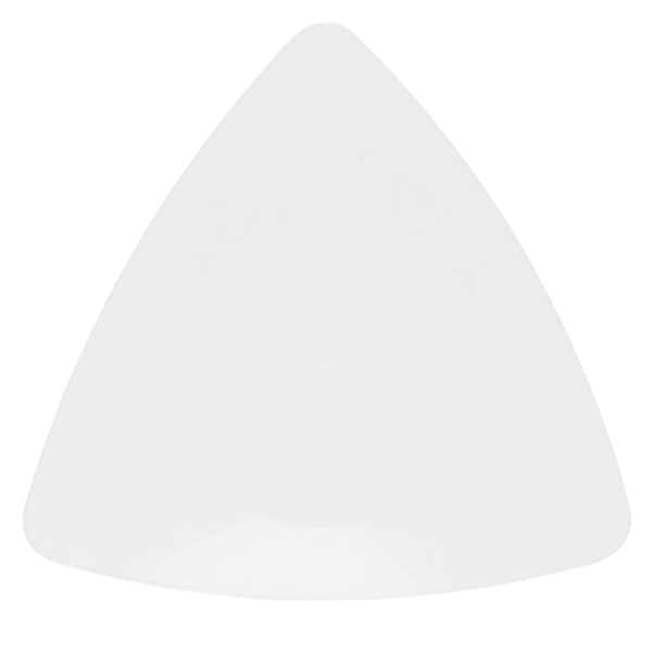 9 In. White Triangle Plates | 10 Count