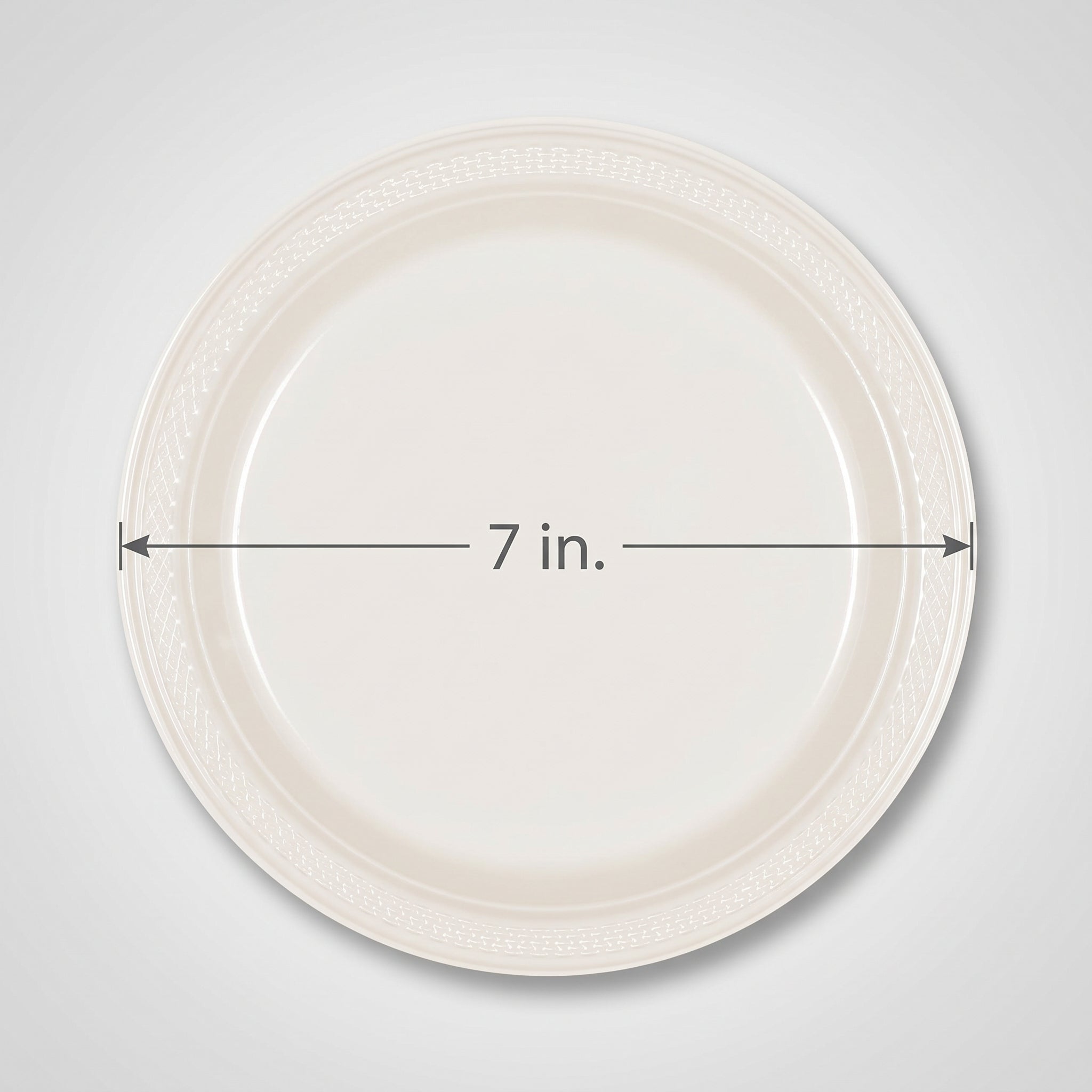White Plastic Dessert Plates - 7 In. | 20 Count