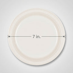 White Plastic Dessert Plates - 7 In. | 20 Count