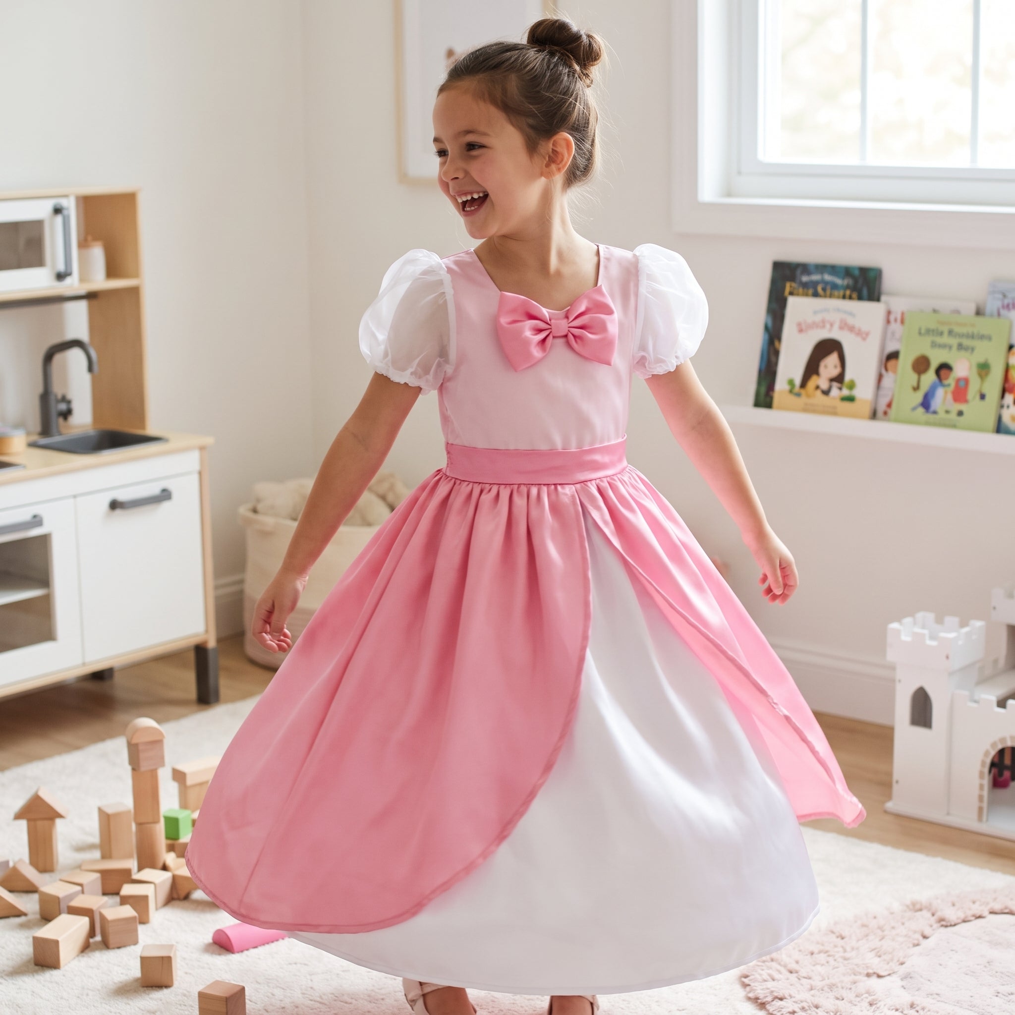 Enchanting Cinderella Princess Costume for Girls - Medium
