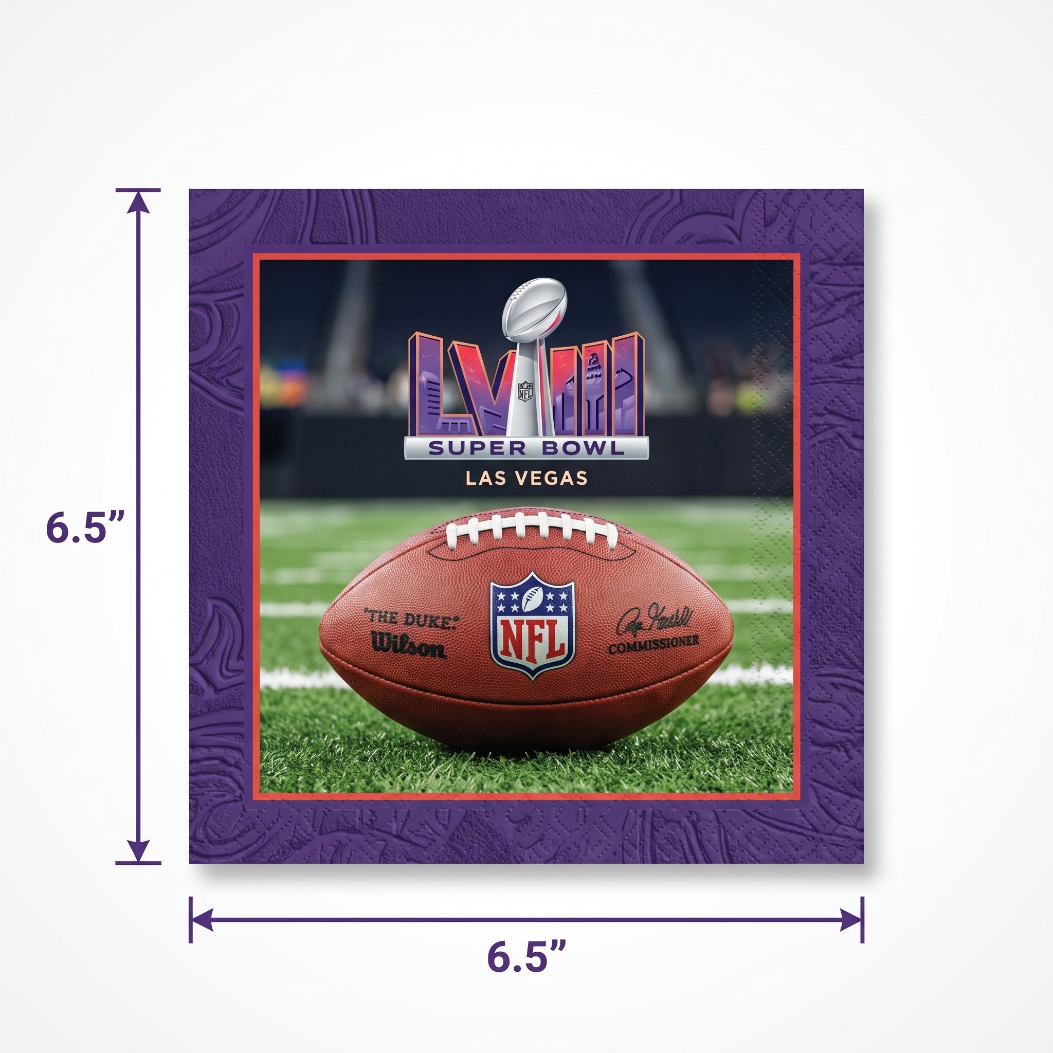 NFL Super Bowl LVIII Luncheon Napkins - 6.5 In. x 6.5 In.